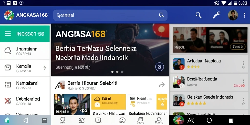 Tampilan antarmuka aplikasi ANGKASA168 yang menarik dan informatif.