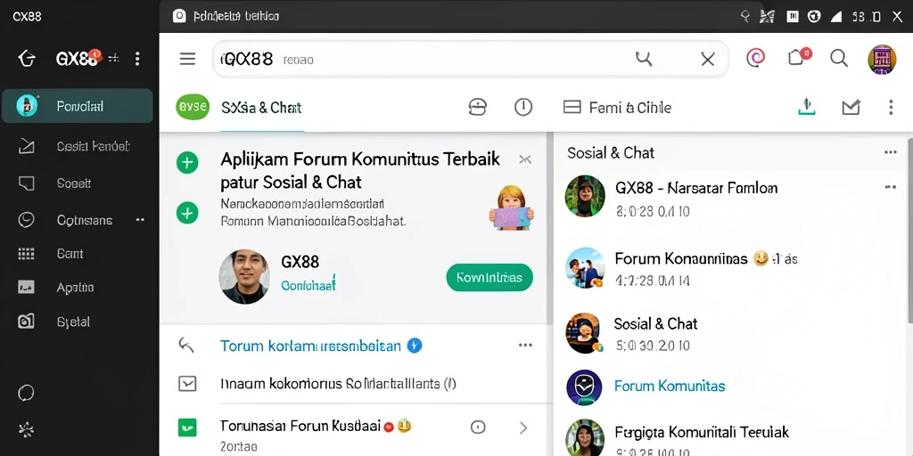 Tampilan antarmuka GX88 yang ramah pengguna dan interaktif.