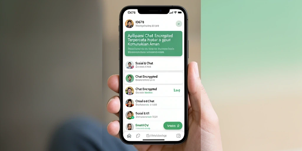 Antarmuka pengguna ID678 yang ramah dan aman untuk Chat Encrypted.