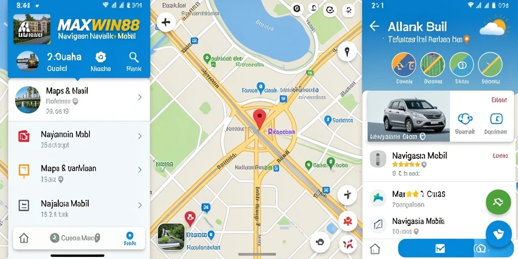 Antarmuka pengguna MAXWIN88 yang jelas dan fungsional dalam navigasi mobil.