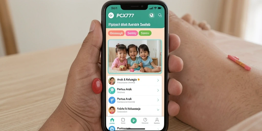 Antarmuka aplikasi PCX777 yang intuitif dan ramah pengguna untuk memantau anak.