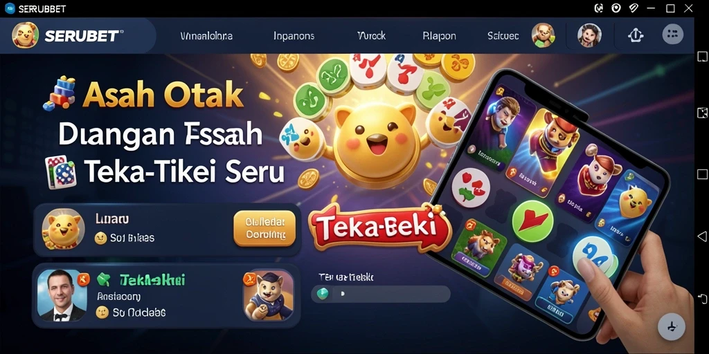 Tampilan antarmuka permainan Teka-Teki SERUBET yang menarik dan interaktif.