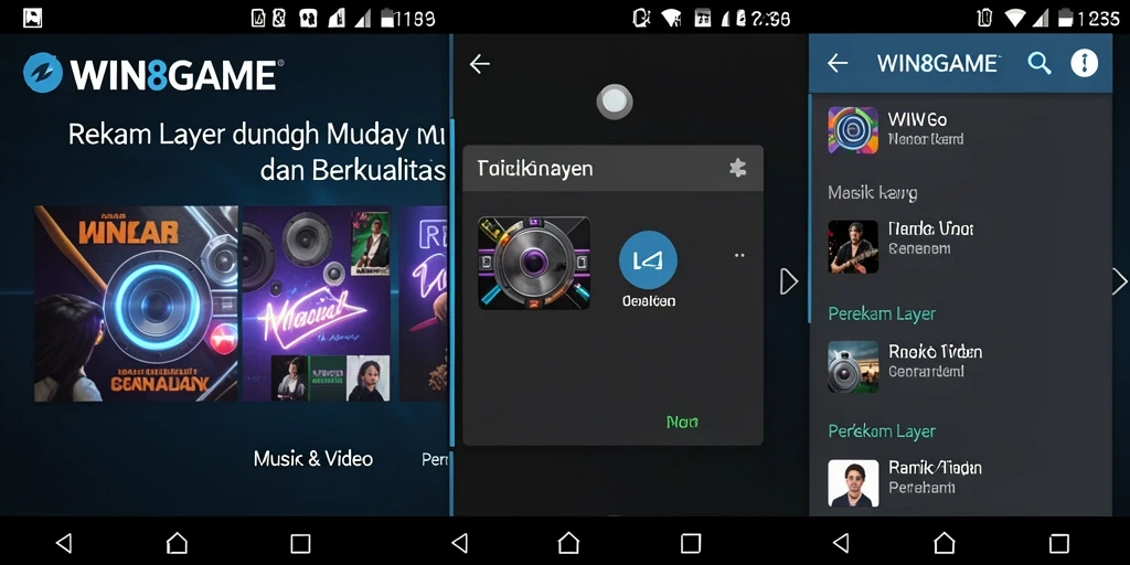 Tampilan antarmuka <strong>WIN8GAME</strong> saat merekam layar dengan fitur yang mudah diakses.
