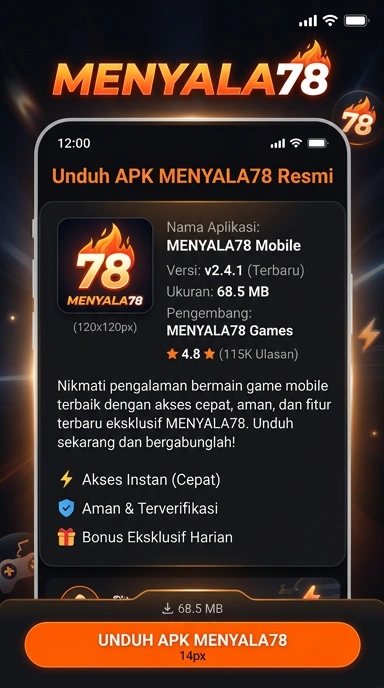 Tampilan halaman APK menyala78